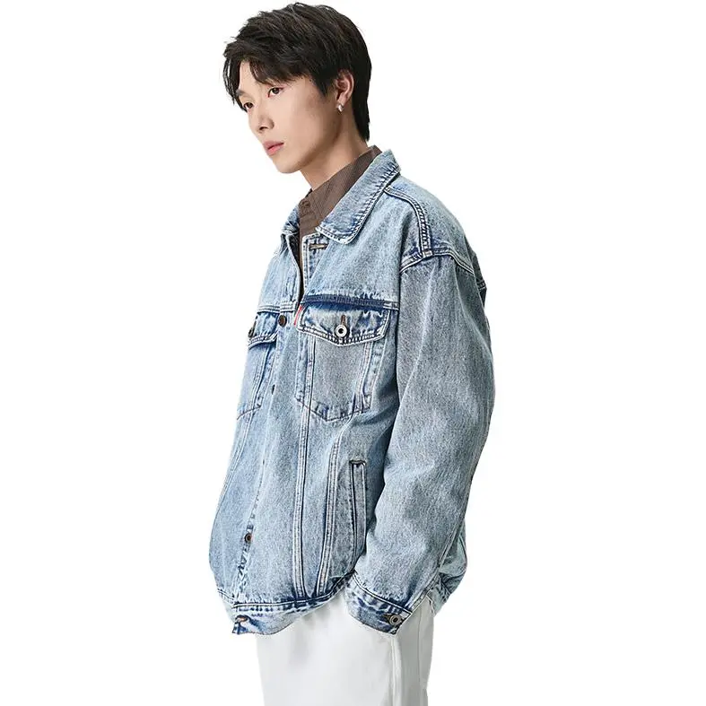 JASONWOOD Cowboy On The Run Denim Jacket Unisex Bleached White Blue-6