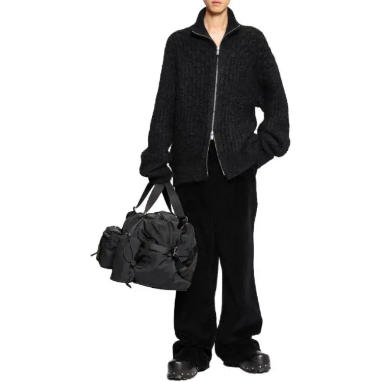 JIL SANDER Chunky Knit High Neck Cardigan-3