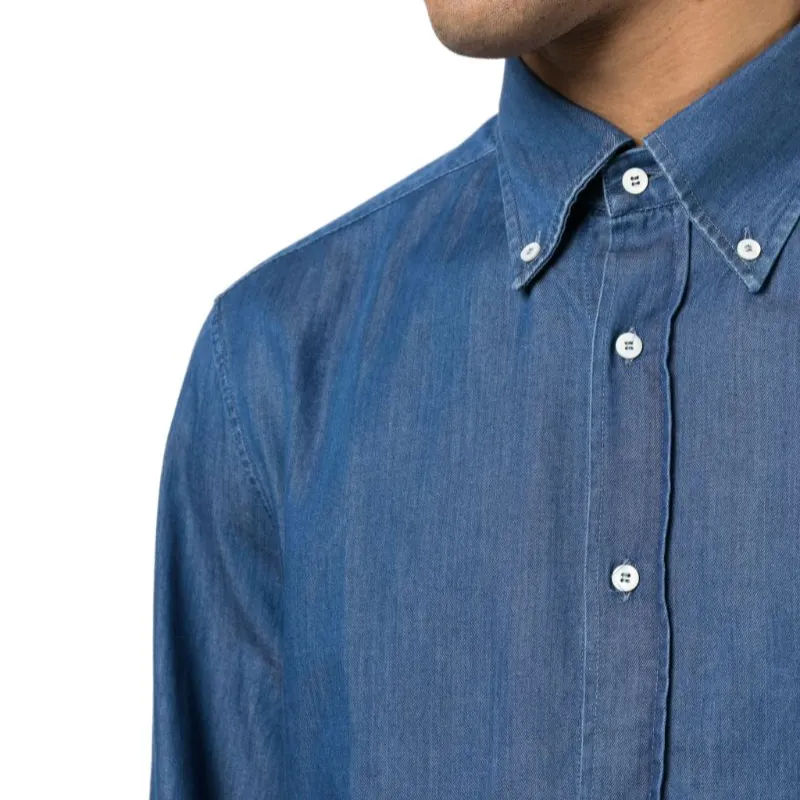 Brunello Cucinelli Denim Cotton Shirt-5