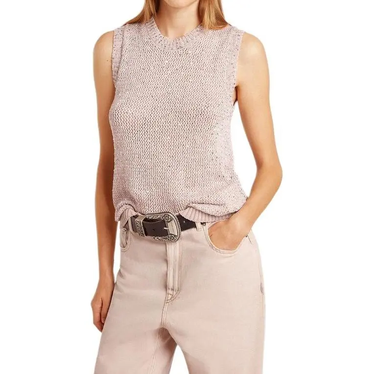 Golden Goose Sequined Mesh Knitted Tank Top-2