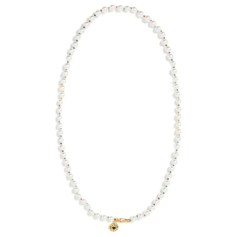 Bimba Y Lola Candy logo Faux pearl Necklace-1