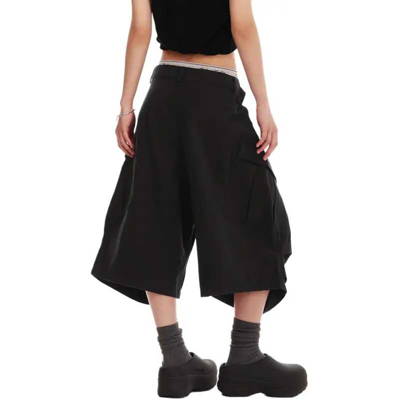 VINMUK Cargo Shorts Unisex Black-4