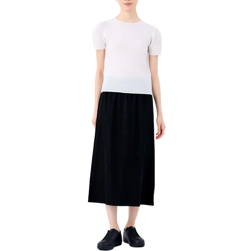 ISSEY MIYAKE Casual Long Skirt Women's Black-2