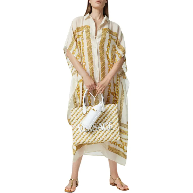 VERSACE Chain Link Printed Short Sleeved Cover Up-2