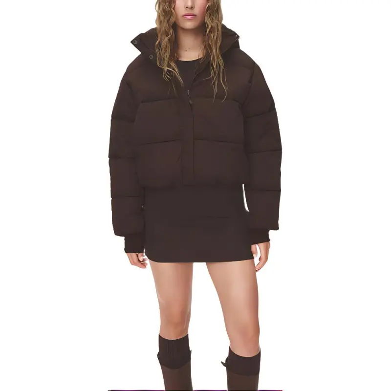 H&M Puffer Jacket Women's Brown-1