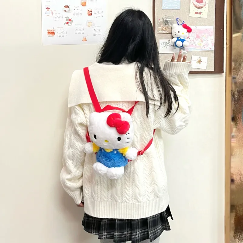 Sanrio Hello Kitty Polyester Backpack Unisex White-4