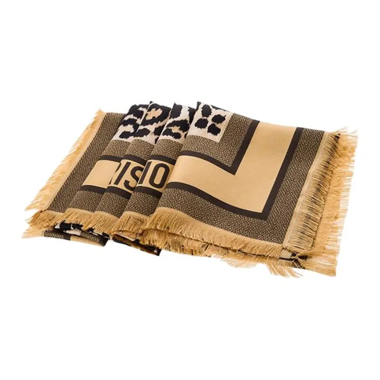DIOR Fringed Leopard Printed Scarf-7