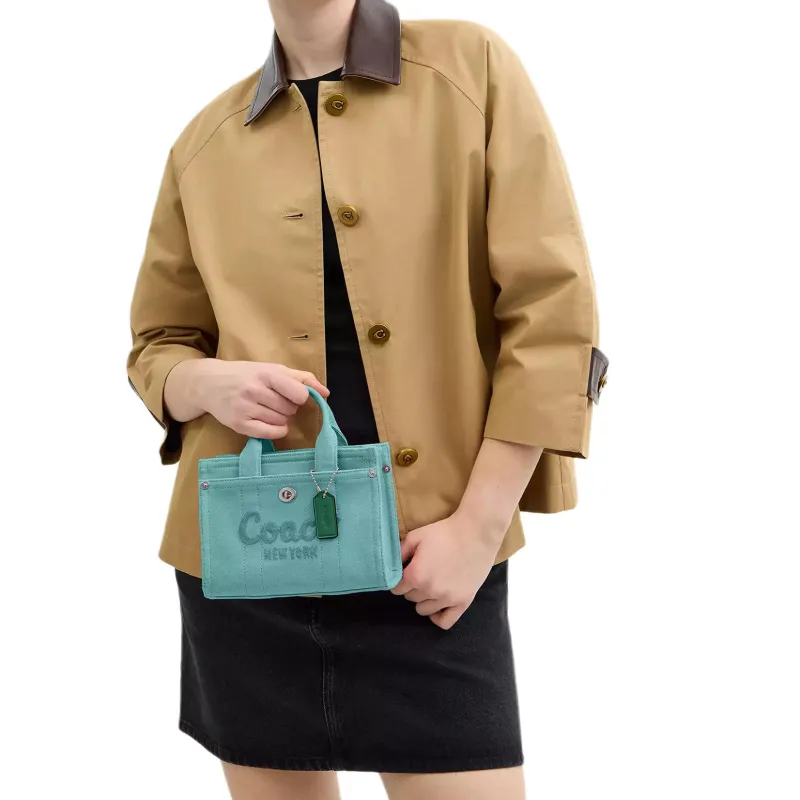 COACH Cargo Green Charm Tag Tote Bag, Shopping Bag, Shoulder Bag, Crossbody Bag, Handbag Trumpets Women's Ivy-7