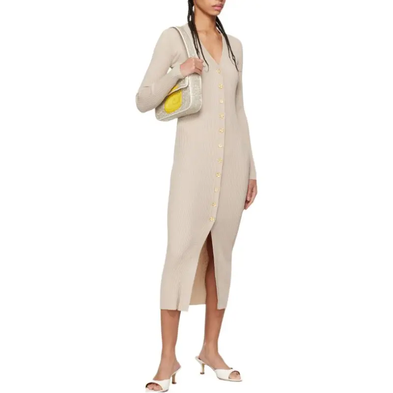 Staud Long Sleeved Dresses Women's Camel-3
