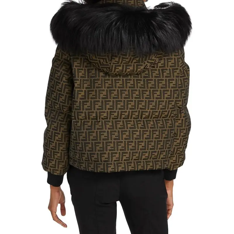 FENDI FW21 Down Jacket Women's Brown-3