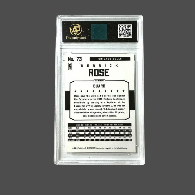 PANINI Derrick Rose Bulls 15 16 Season Dunk Classic Moment Star Card Authentic Graded Cards 1 Pc-2