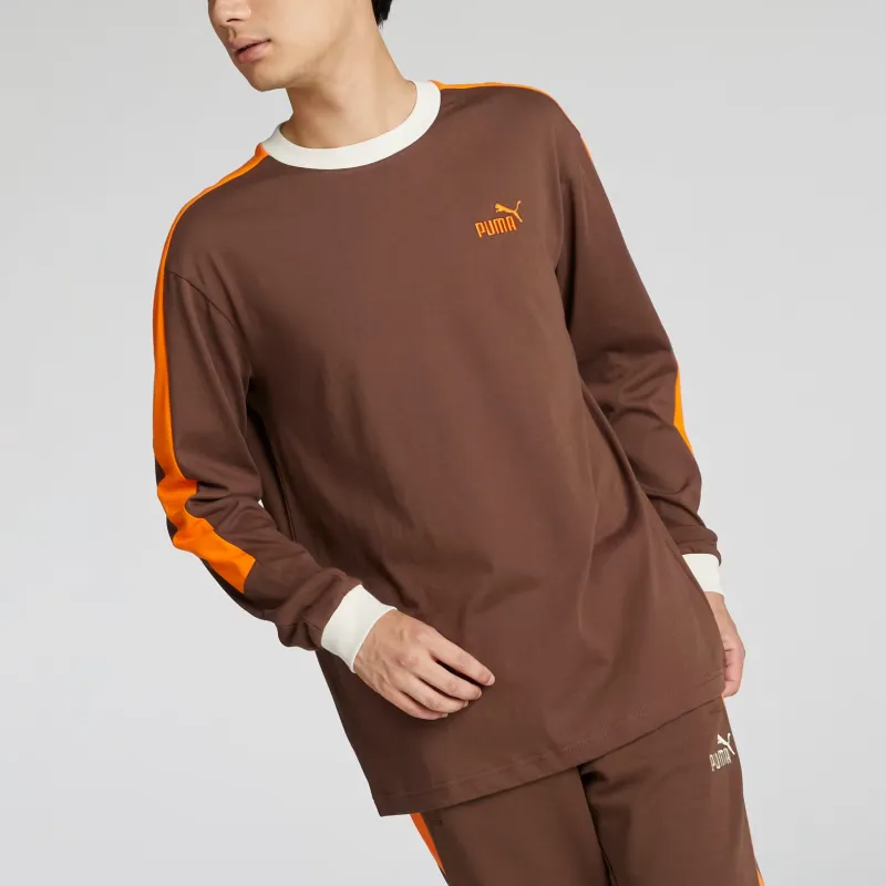 PUMA CORE HERITAGE FW24 T Shirt Men's Dark Coffee Brown-3