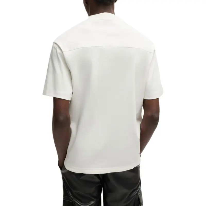 HUGO BOSS Interlock Cotton With Stacked Logos T Shirt Men's White-2