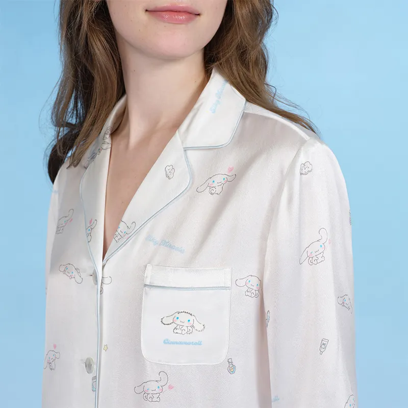 SILKY MIRACLE Nightgown Women's White Cinnamoroll Nightgown-1