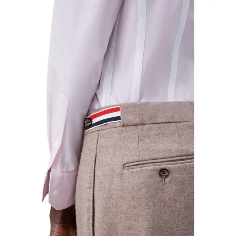 THOM BROWNE Tapered-Leg Trousers-3