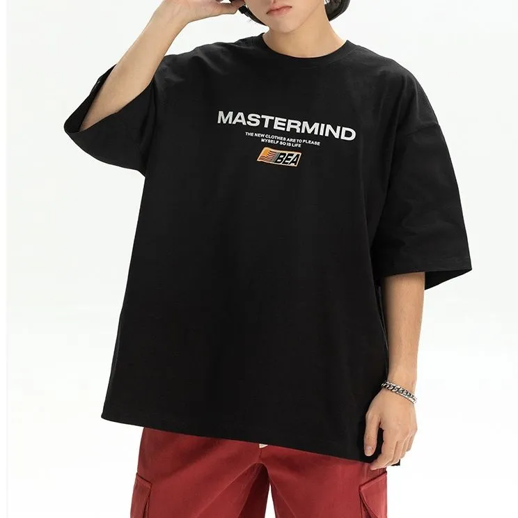 ASW ONLINE Drop Shoulder Sleeve T-Shirt Unisex Black-3