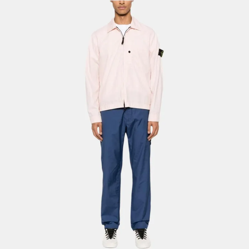 STONE ISLAND Compass Patch Zip Up Shirt Jacket-3