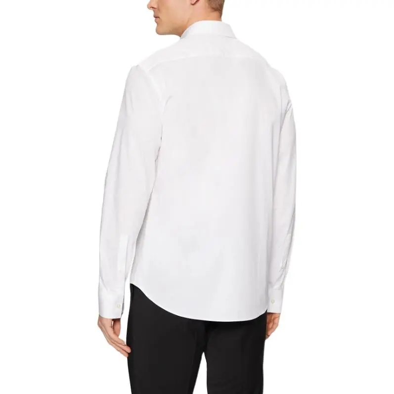 HUGO BOSS Long Sleeved Curved Hem Shirt-2
