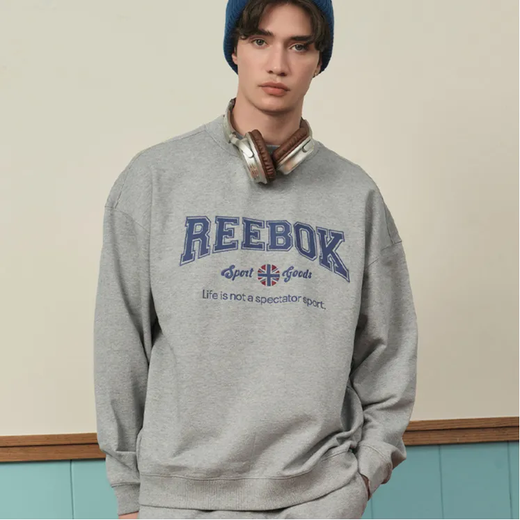 Reebok Sweatshirts Unisex Medium Heather Gray-3