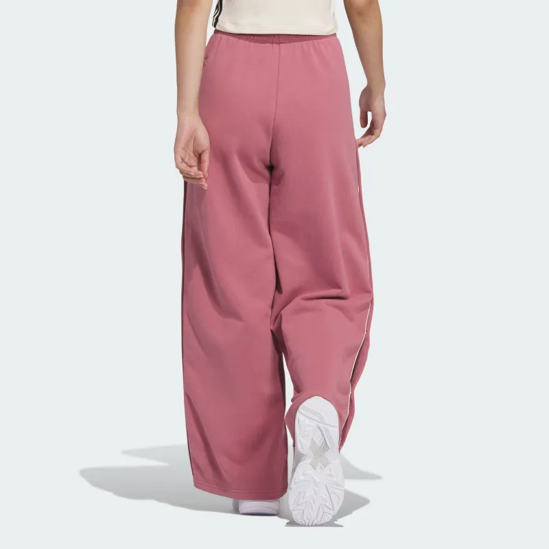 Adidas Originals FW24 WIDE LEG SWEAT Casual Pants Women's Dark Pink-2