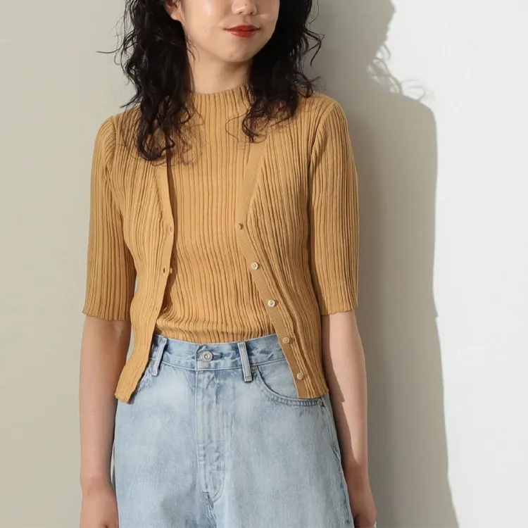 Beams Sweaters Women's Yellow-5