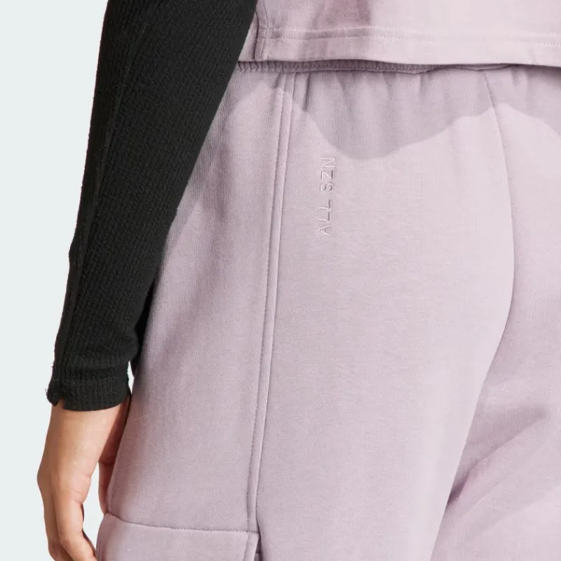 Adidas All Szn Fleece Cargo Pants Knitted Sports Pants Women's Purple-5