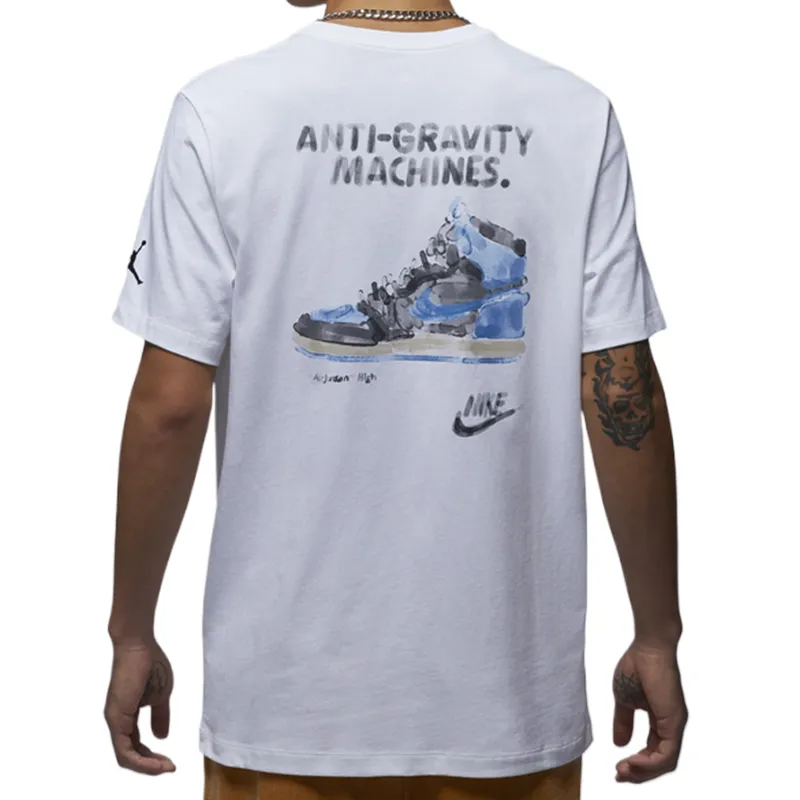 Jordan T Shirts Men White-3