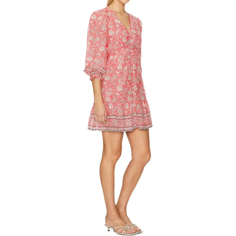 VELVET GLOVE Short Sleeved Dress Women's Red-2