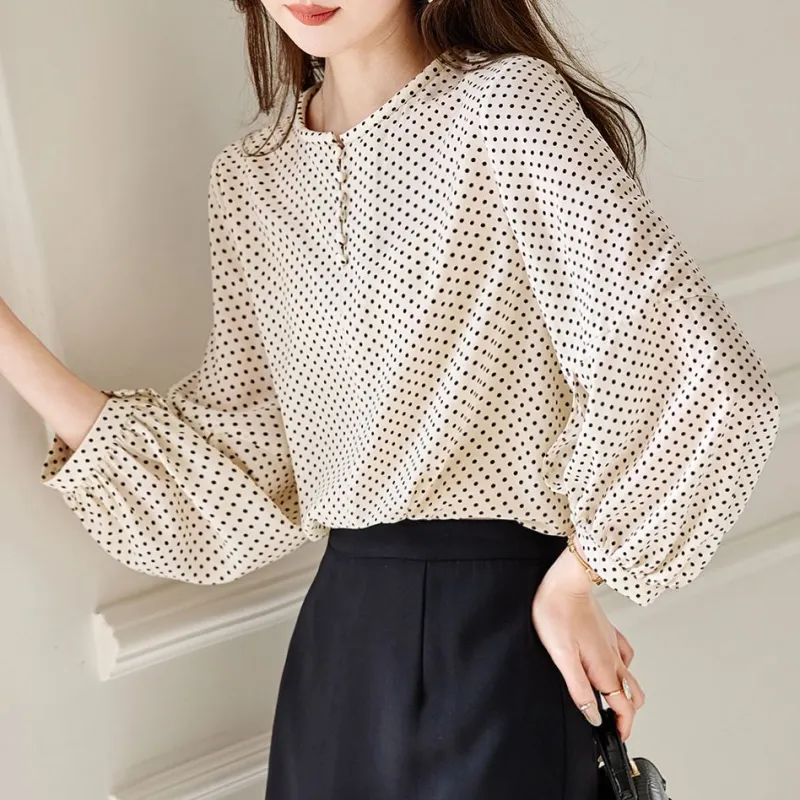 【dme】 Chiffon Shirts Women's Ecru-1
