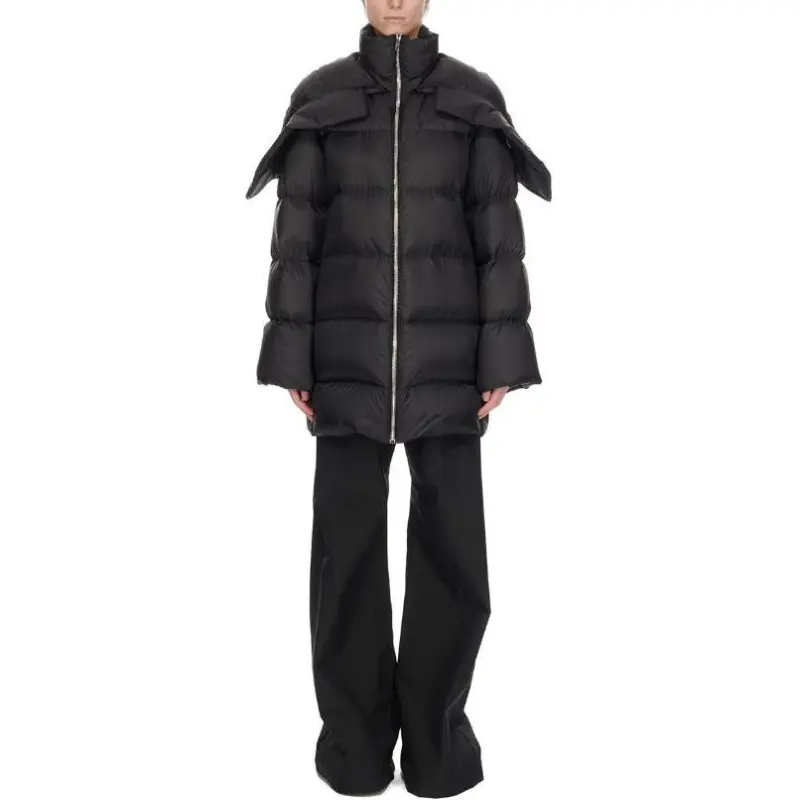 RICK OWENS Hooded Cyclopic Coat-4