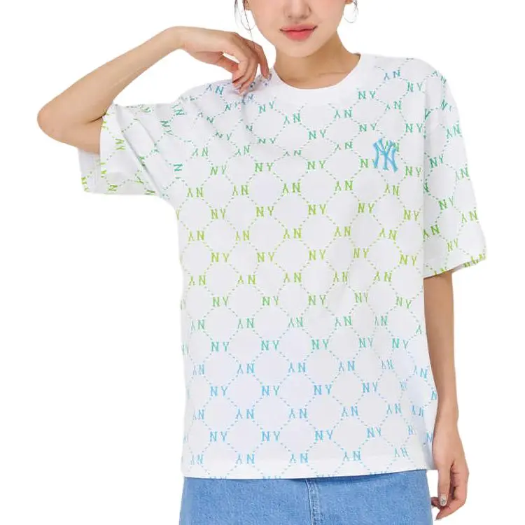 MLB New York Yankees T Shirts Unisex Aqua Blue-4