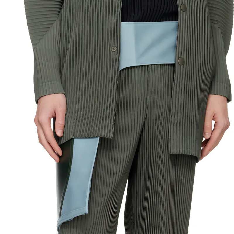 Homme Plissé Issey Miyake Ronan Bouroullec X RB_BAS Relief Faux Suede Shoulder Bag Men's Blue-4