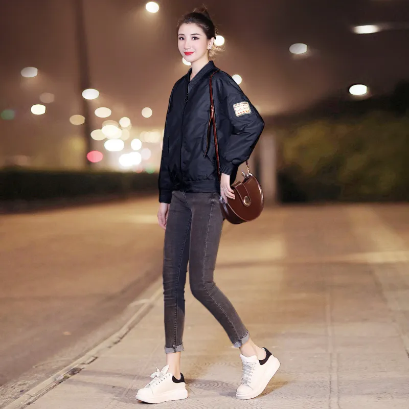 Mo Han Yi Mei Jackets & Coats Women's Navy Blue-3