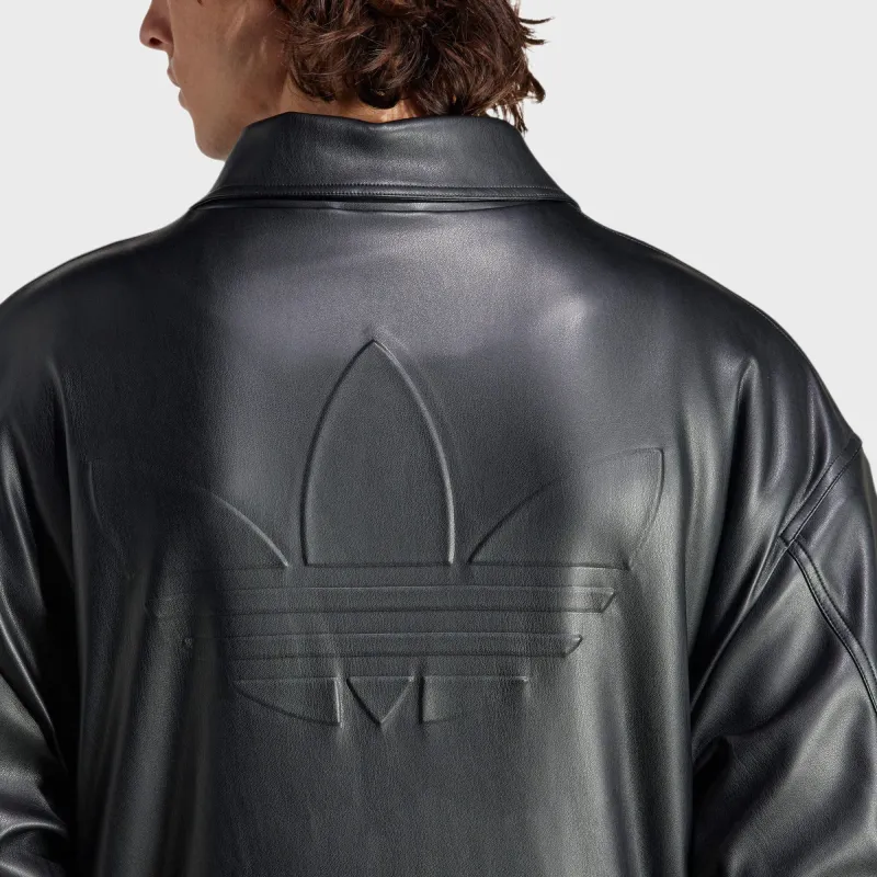 adidas originals Chaqueta Classic Street Embossed Leather Jacket Black-5