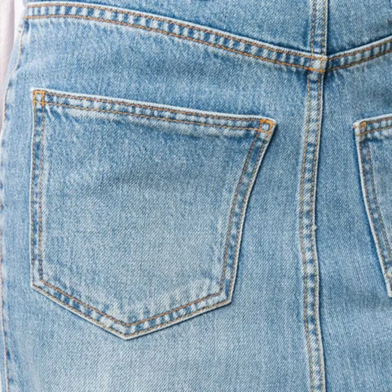 GIVENCHY FW20 Denim Long Skirts Women's Light Blue-5