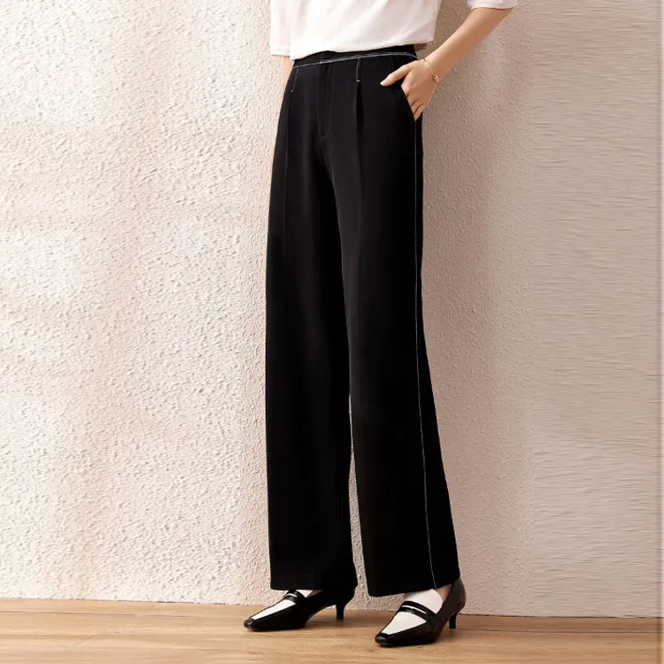 OUNIXUE Casual Pants Women's Black-4