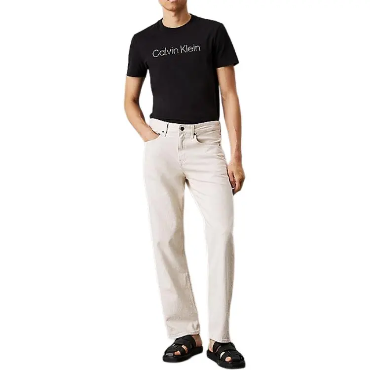Calvin Klein Logo embroidered T shirt-1