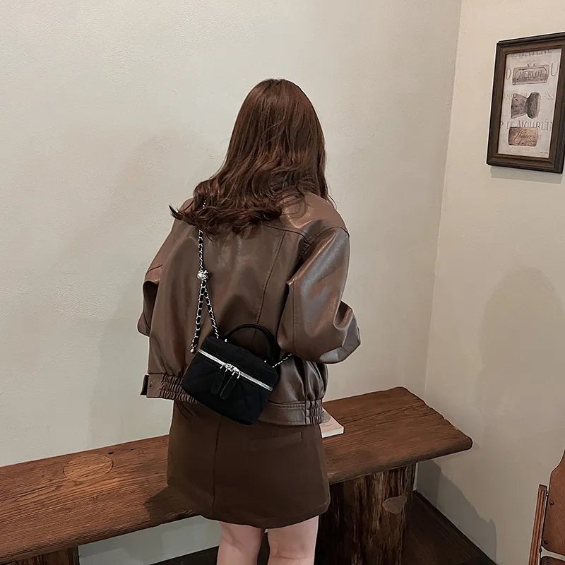 Morellybear Suede Shoulder Bag Crossbody Bag Handbags Women's Black/Coffee/Caramel/Brown-1