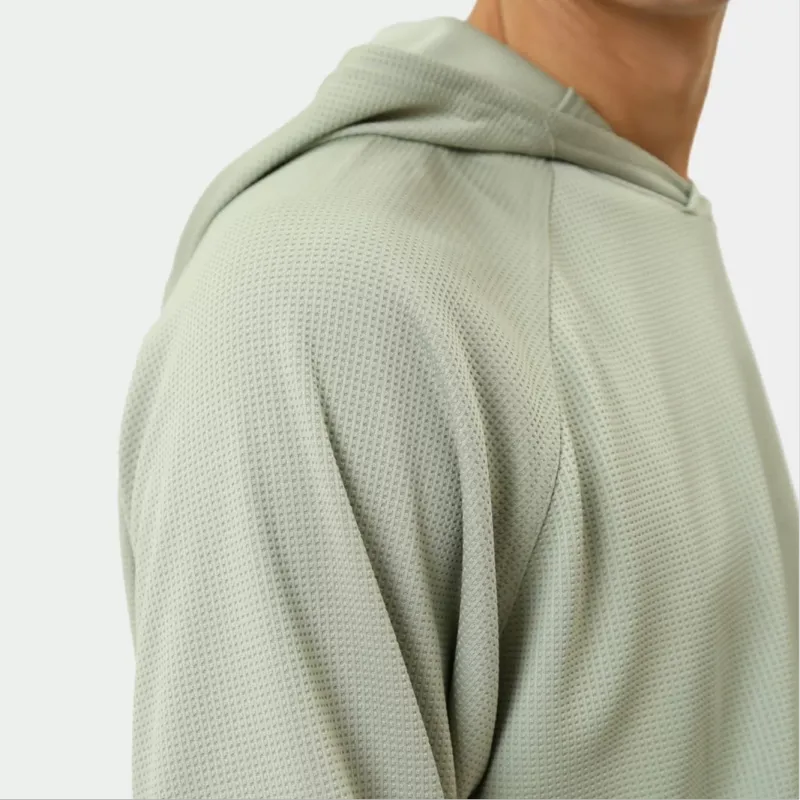 Columbia Black Mesa Waffle Knit Hoodie Sweatshirt Men's Cyan-3
