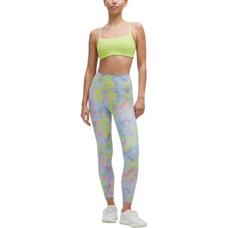 Lululemon x So Youn Lee Wunder TrainEverlux™ Yoga Pants 25' Women's Pink Mirage Mixed Color Large Print-2