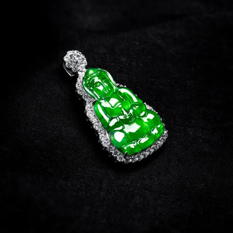 KALAIYIN Ice Glutinous Jadeite Necklaces Men's-2