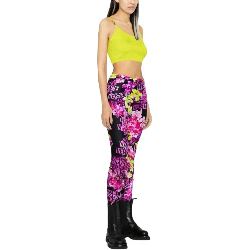 VERSACE Floral print Leggings-2