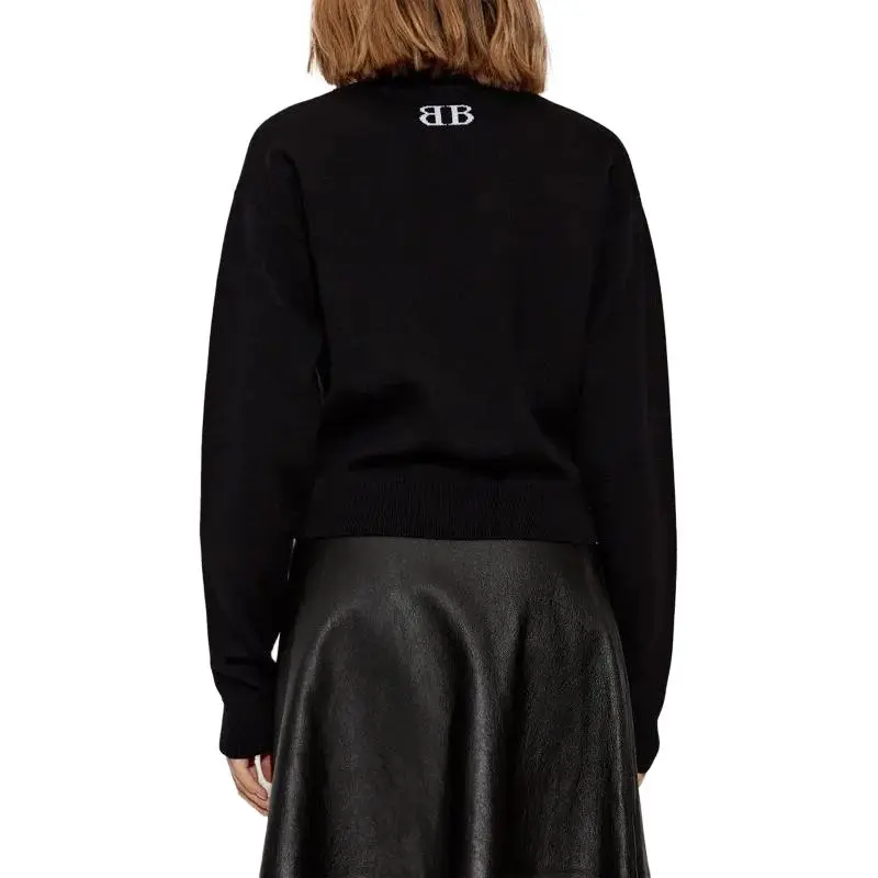Balenciaga Bb Logo Knitted Jumper-4