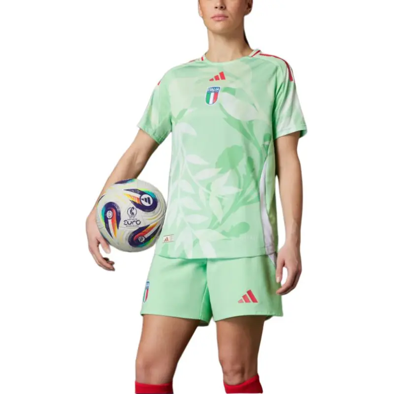 Adidas FootballItaly SS25 Soccer Jersey Women's Green-2