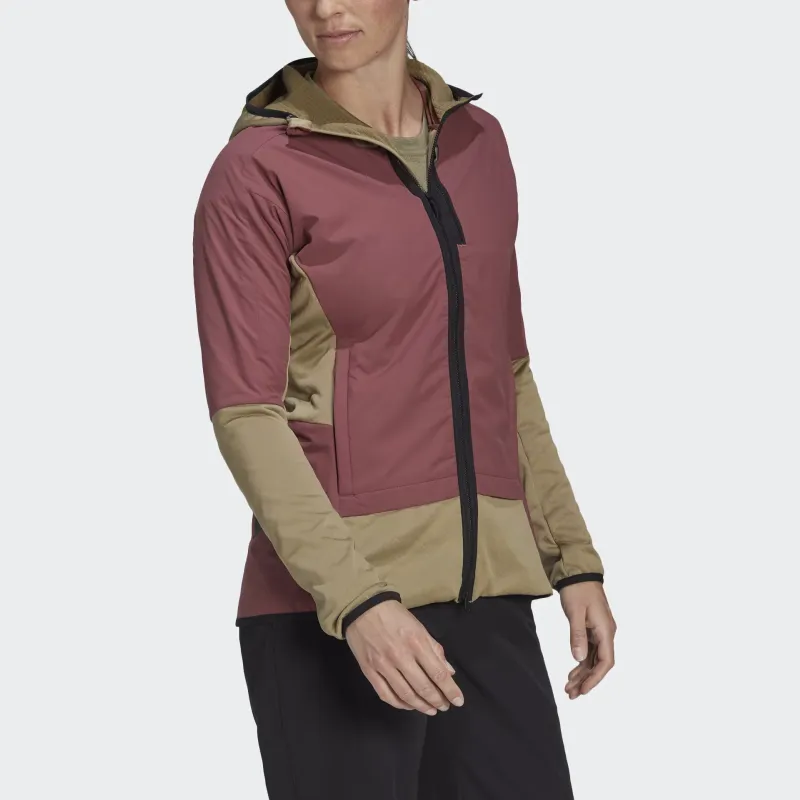 Adidas Five Ten Flooce Wind Jacket Jackets Coats Women's Burgundy Red-3