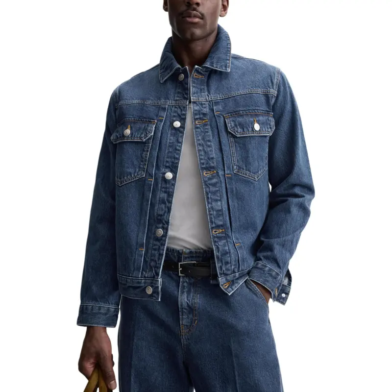 ZARA Denim Jacket Men's Medium Blue-4