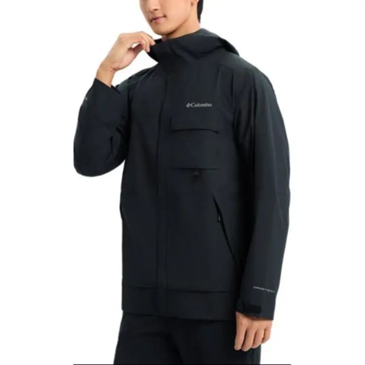 Columbia Transit Waterproof And Windproof Windbreaker Jacket Men's Black-2