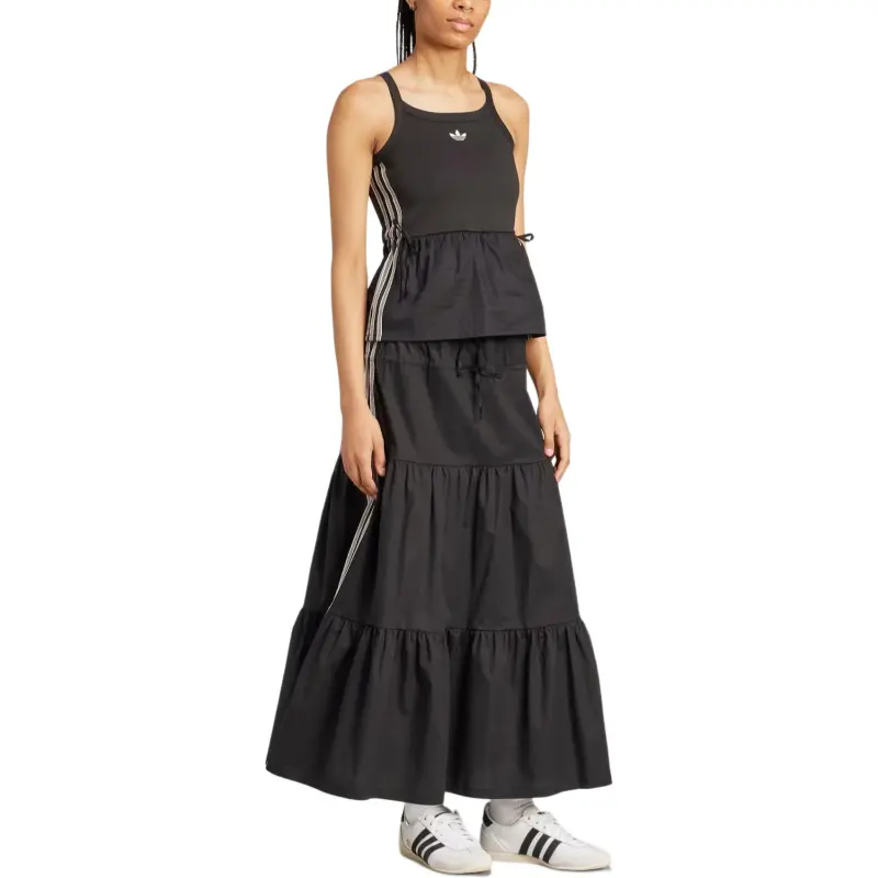 Adidas Originals Casual Long Skirt Japan Version Women's Black-3