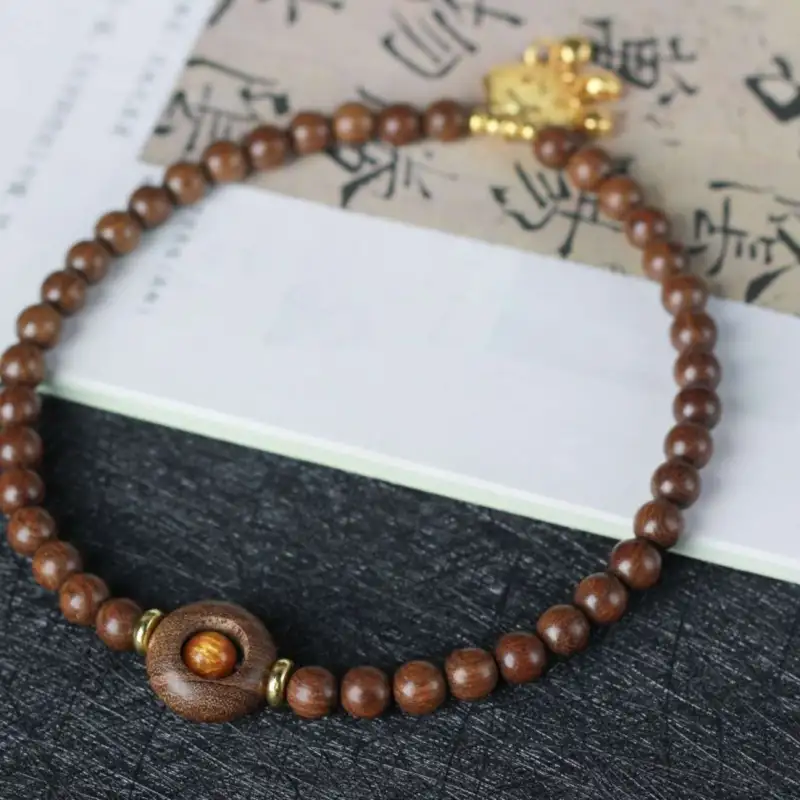Lordship Golden Sandalwood Bead Chain Unisex-9