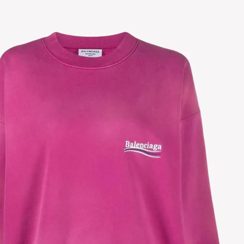 Balenciaga FW22 Sweatshirt Loose Fit Style Women's Fuchsia-4